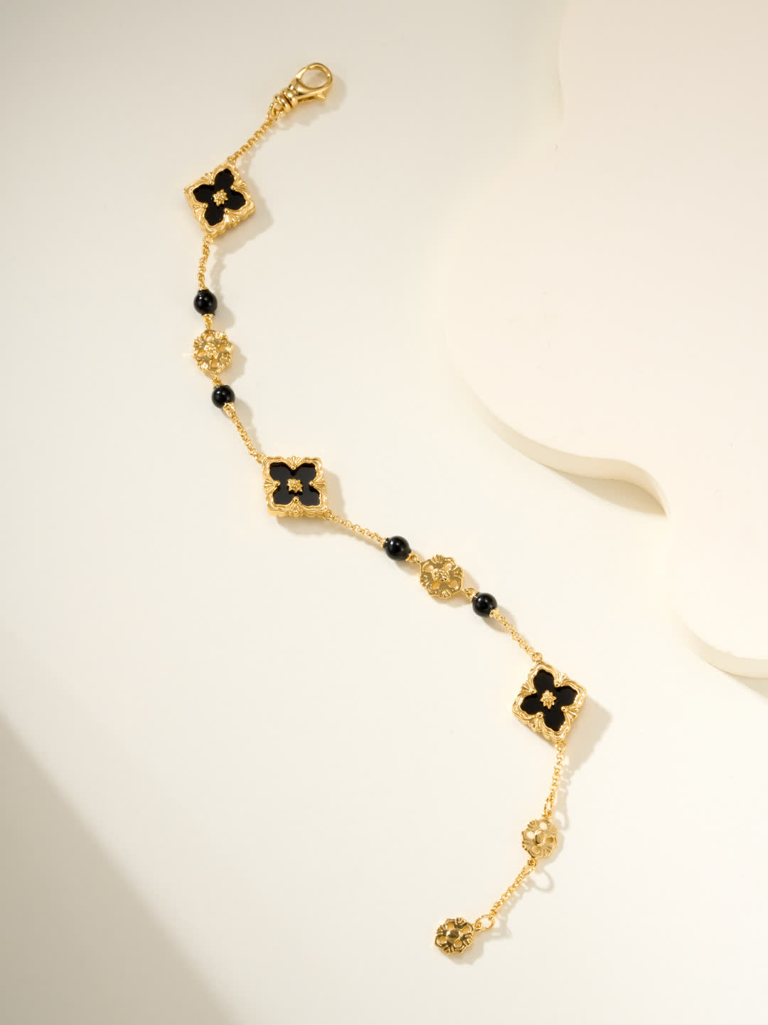 Van Cleef & Arpels Gold and Black Enamel Bracelet